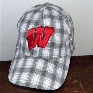 University of Wisconsin Bucky Badgers unisex baseball cap hat NCAA Plaid Tartan